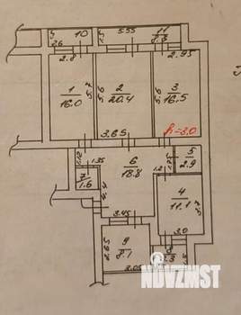 4-к квартира, вторичка, 111м2, 1/5 этаж