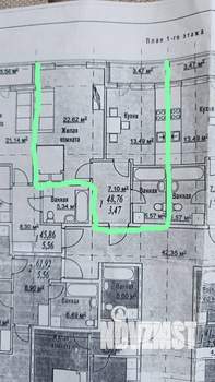 1-к квартира, вторичка, 49м2, 1/5 этаж