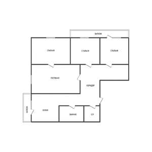 4-к квартира, вторичка, 63м2, 8/9 этаж