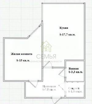 1-к квартира, вторичка, 45м2, 5/11 этаж