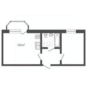 1-к квартира, вторичка, 50м2, 3/5 этаж