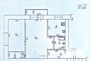 2-к квартира, вторичка, 44м2, 3/3 этаж