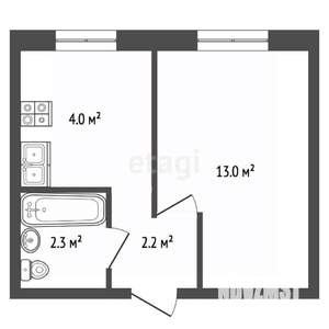 1-к квартира, вторичка, 22м2, 5/5 этаж
