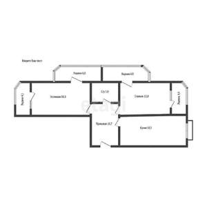 2-к квартира, вторичка, 88м2, 6/8 этаж