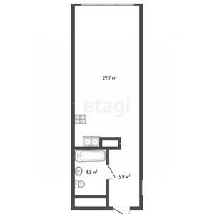 1-к квартира, вторичка, 40м2, 4/20 этаж