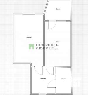 1-к квартира, вторичка, 41м2, 7/10 этаж