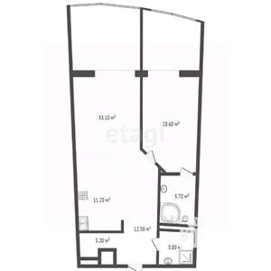 2-к квартира, вторичка, 98м2, 12/14 этаж