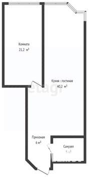 2-к квартира, вторичка, 72м2, 2/7 этаж