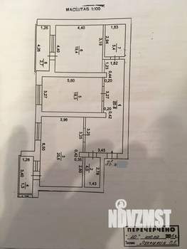 2-к квартира, вторичка, 104м2, 3/5 этаж