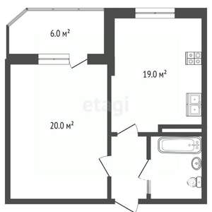 1-к квартира, вторичка, 50м2, 3/10 этаж