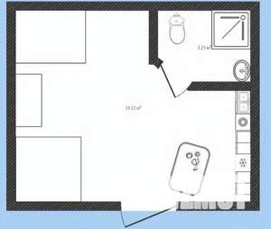 Студия квартира, вторичка, 24м2, 1/6 этаж