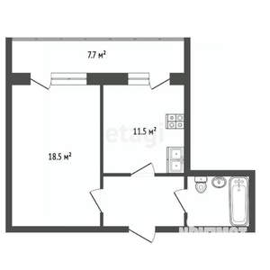 1-к квартира, вторичка, 40м2, 1/8 этаж