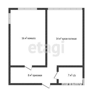 1-к квартира, вторичка, 42м2, 2/3 этаж