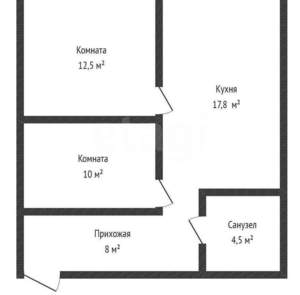 2-к квартира, вторичка, 51м2, 9/9 этаж