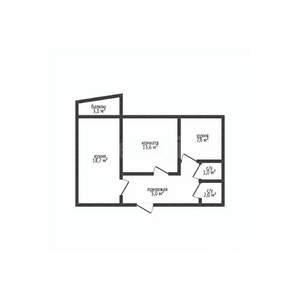 2-к квартира, вторичка, 54м2, 5/5 этаж