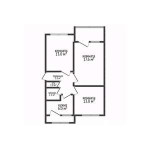 3-к квартира, вторичка, 59м2, 4/5 этаж