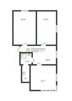 3-к квартира, вторичка, 68м2, -1/6 этаж