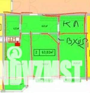 2-к квартира, вторичка, 63м2, 2/8 этаж