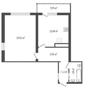 1-к квартира, вторичка, 38м2, 5/17 этаж