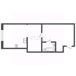 1-к квартира, вторичка, 37м2, 2/6 этаж