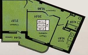 2-к квартира, вторичка, 78м2, 7/9 этаж