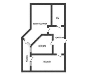 2-к квартира, вторичка, 56м2, 7/7 этаж