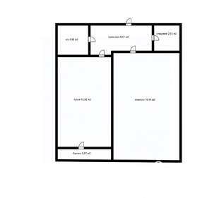 1-к квартира, вторичка, 43м2, 9/9 этаж
