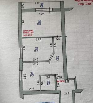 2-к квартира, вторичка, 55м2, 5/5 этаж