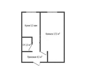 1-к квартира, вторичка, 30м2, 5/5 этаж