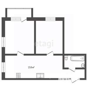 2-к квартира, вторичка, 57м2, 2/4 этаж