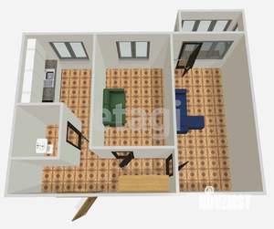 2-к квартира, вторичка, 49м2, 8/9 этаж