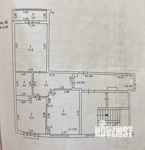 2-к квартира, вторичка, 60м2, 3/7 этаж