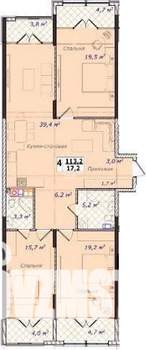 4-к квартира, вторичка, 113м2, 1/5 этаж