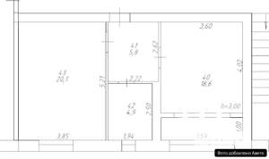 1-к квартира, вторичка, 50м2, 2/4 этаж