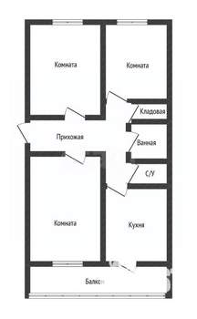 3-к квартира, вторичка, 58м2, 3/5 этаж