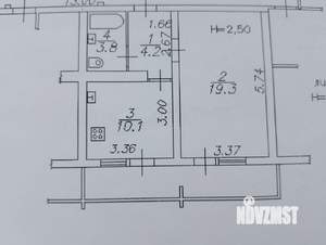 1-к квартира, вторичка, 37м2, 9/16 этаж