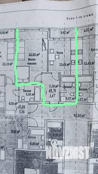 1-к квартира, вторичка, 49м2, 1/5 этаж