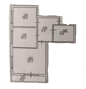 2-к квартира, вторичка, 66м2, 4/5 этаж
