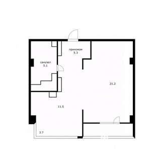 1-к квартира, вторичка, 48м2, 4/14 этаж