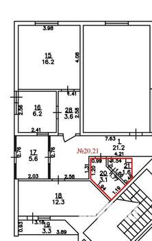 1-к квартира, вторичка, 31м2, 1/17 этаж