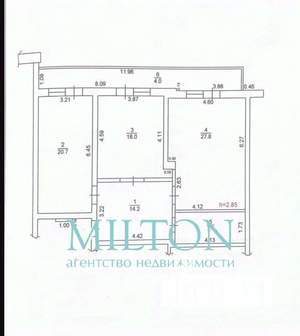 2-к квартира, вторичка, 88м2, 2/9 этаж