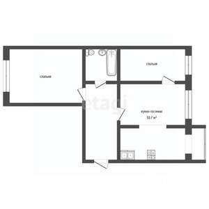 3-к квартира, вторичка, 95м2, 2/4 этаж