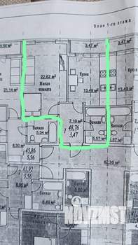 1-к квартира, вторичка, 49м2, 1/5 этаж