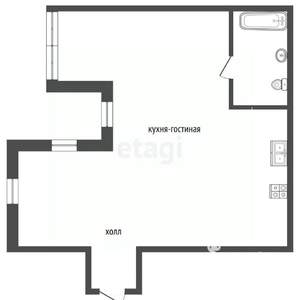 Студия квартира, вторичка, 80м2, 7/8 этаж