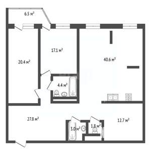 3-к квартира, вторичка, 134м2, 3/22 этаж