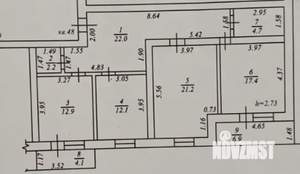 3-к квартира, вторичка, 103м2, 4/6 этаж
