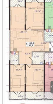 4-к квартира, вторичка, 130м2, 2/8 этаж