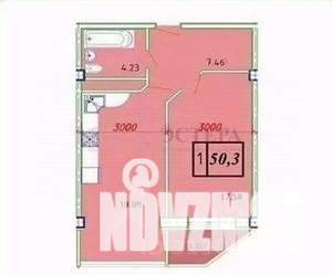 1-к квартира, вторичка, 50м2, 7/8 этаж