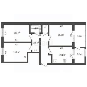 3-к квартира, вторичка, 79м2, 1/9 этаж