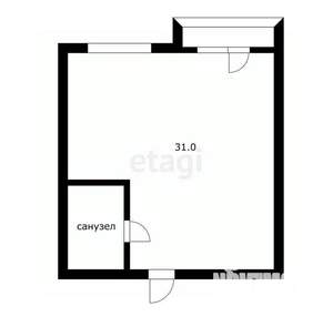 Студия квартира, вторичка, 34м2, 5/5 этаж